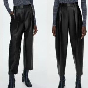 Aritzia Wilfred Carrot Pant Vegan Leather Size 4